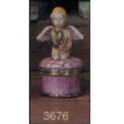 S3676 -Cherub Blowing Kisses Ring Box 6cmW