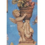 S3611C -Cherub with Vase Left with Candle Plate S3617 -28cmT