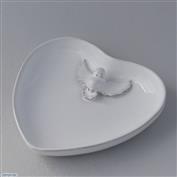 Dove Small Heart Ring Holder 15cm Wide