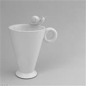 Snail Tall Mug 13cm High with Round Handle