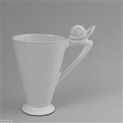 Ceramic Slippey Snail Tall Mug 13cm Tall with Triangle Handle