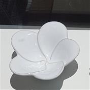 Plumeria White Bowl 13cm Wide