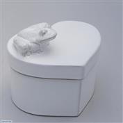 Frog Small Heart Box 15cm Wide