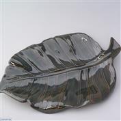 Tropical Leaf Platter Dark Green 38cm Long