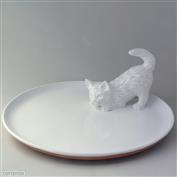 Cat Flat Platter 37cm Wide