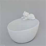 Cat Oval Bowl #4-18cm Wide