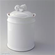 Bunny Canister #1  with Sleeping Bunny-16cm High