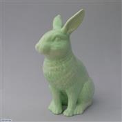 Larry Standing Rabbit 33cm High White clay Glazed Mint Green