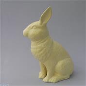 Larry Standing Rabbit 33cm High White clay Glazed Lemon Yellow