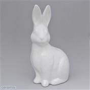 Simpson Rabbit  38cm High White clay Glazed White