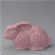 Tripper Rabbit 31cm Long White clay Glazed Pink