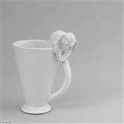 Bunny Peeping Tall Mug 13cm High Oval Handle