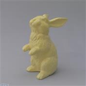 Bunny Magic Standing 18cm High White clay glazed Leomon Yellow