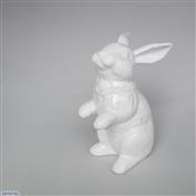Bunny Magic Standing 18cm High White clay glazed White 