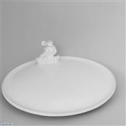 Christmas Sitting Snowman Round Plate 26cm Wide