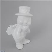 Christmas Snowman with Snowflake on Bottom 17cm