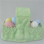 Bunny Basket 25cm Wide Mint Green 