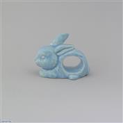 4 Bunny Napkin Rings 8.5cm Long x 6.5cm High Blue