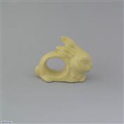 4 Bunny Napkin Rings 8.5cm Long x 6.5cm High Lemon Yellow
