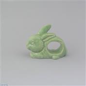 4 Bunny Napkin Rings 8.5cm Long x 6.5cm High Mint Green