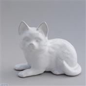 Mittens Lying 15cm High White clay Glazed White