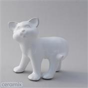 Pitter Patter Standing 15cm High Terracotta clay Glazed White