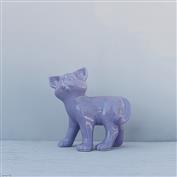Pitter Patter Standing 15cm High White clay Glazed Purple