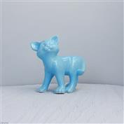 Pitter Patter Standing 15cm High White clay Glazed Turquoise