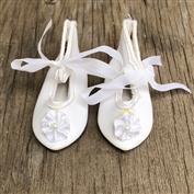 SHOE672-French White Shoes with Socks 7cm x 3cm
