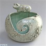 YARN0104-Pig Delight Large Round Yarn Bowl 16cm Diameter x 11.5cm High