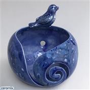 YARN0136-Singing Bird Large Round Yarn Bowl 16cm Diameter x 11.5cm High