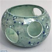 STLC0002-Seafoam String or Tea Light Candle Holder 13cm Diameter x 10cm High