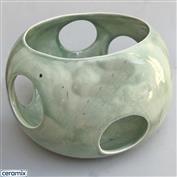 STLC0022-Seafoam String or Tea Light Candle Holder 13cm Diameter x 10cm High