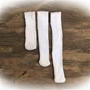 4 White Diamond Stretchy Doll Knee Socks 10 x 3cm
