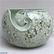 YARN0163-Sea Green Large Round Yarn Bowl 16cm Diameter x 11.5cm High