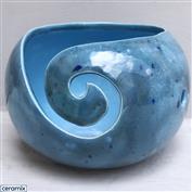 YARN0185-Ocean Mist Small Round Yarn Bowl 13cm Diameter x 10cm High