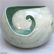 YARN0203-Dreamy Seafoam Large Round Yarn Bowl 16cm Diameter x 11.5cm High