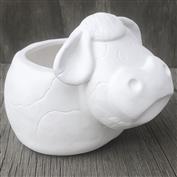 C2221-  Cow Planter Bowl 11cmHx18cmW