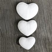 D305-3 Soft Sculpture Hearts 3cm, 4cm & 5cm