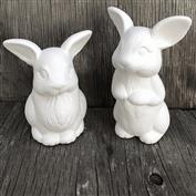 D1741- 2 Heartstone Bunnies 10cm