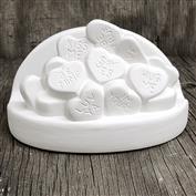 D1733 -Candy Hearts on D1634 Sachet Packet Stand 13cm Wide