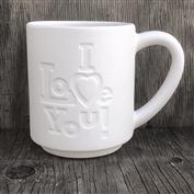 DM1967-I LOVE YOU Mug 11cmH x 14cmW