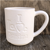 DM1964-I LOVE GRANDMA Mug 11cmH x 14cmW