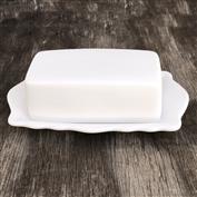 DM1643-Scalloped Butter Dish with Cover 23cmL