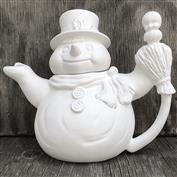 G2704-Snowman Teapot with Bird 18cmH