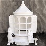 G1381-Bridal Shop Figures with Sign & Window Shop Scene G1377/1378- 25cmH