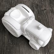 S3656-Cute Tractor Money Box includes stopper 17cm