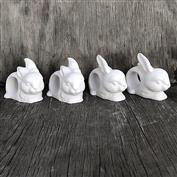 S974- 4 Bunny Napkin Rings 7cm