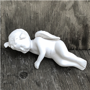 S2097-Sleeping Shelf Cherub facing Left 23cm