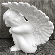 S3065-Medium Cherub Uplifted Wings Facing Left 15cm